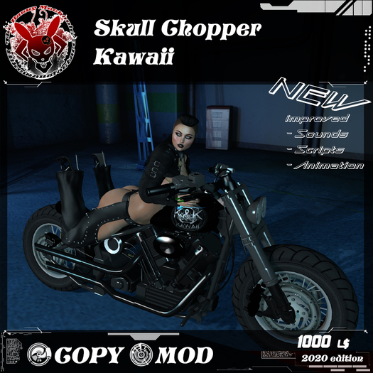 The Bunny Mechanic // Skull Chopper // Kawaii