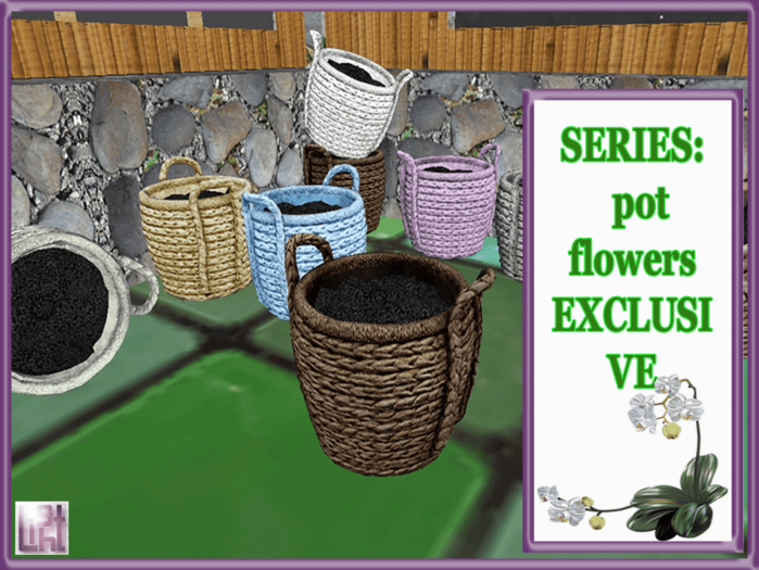 Basket for plants_ dark brown