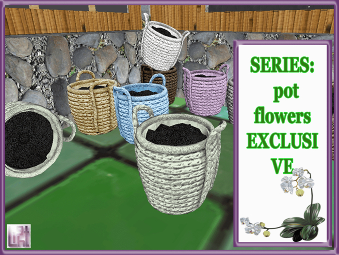 ✿ڿڰۣ✿Basket for plants_green