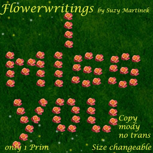 Flowerwriting I MISS YOU - Say it with Roses !