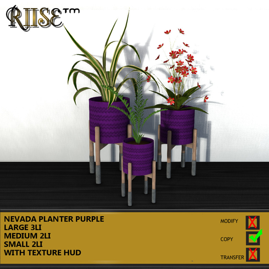 RIISE - Nevada Planter - Purple - BOXED