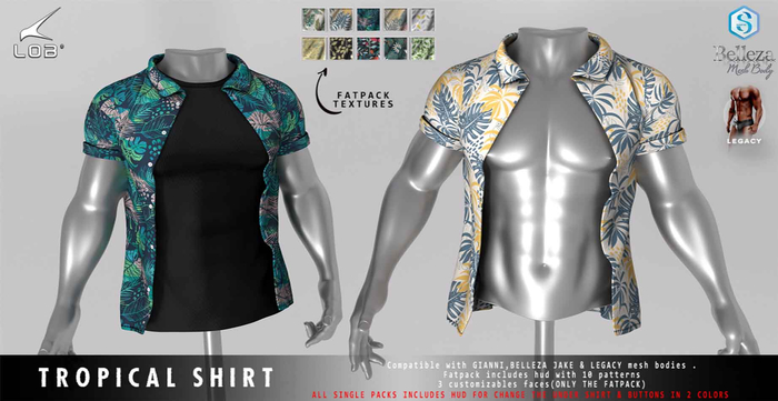 [LOB] TROPICAL SHIRT - TREBOL