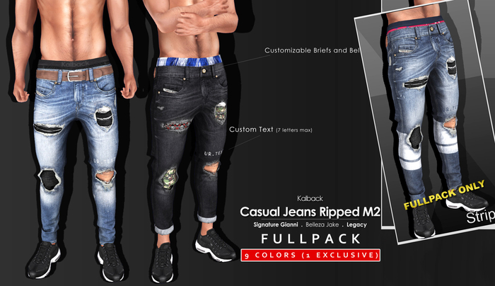 <Kalback> Casual Jeans Ripped M2 FULLPACK