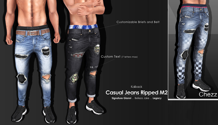 <Kalback> Casual Jeans Ripped M2 Chezz (GIFT)