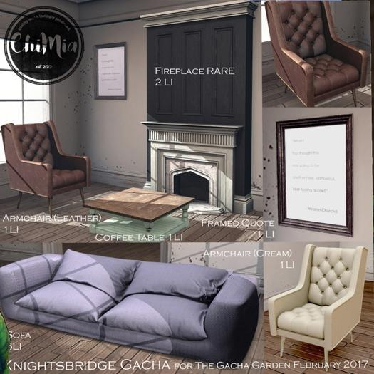 ChiMia:: Knightsbridge Fireplace [gacha] RARE
