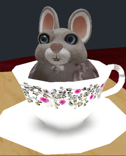 Cute Cartoon Mouse in a Cup