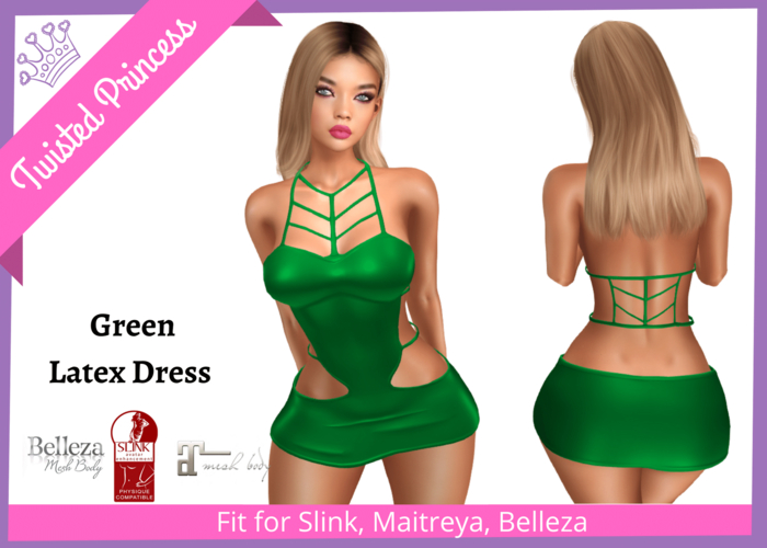 TP- Green Latex Dress -packer