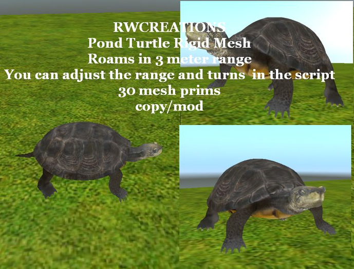 Pond Turtle Rigid Mesh Roams in 3 Meter Range (boxed)