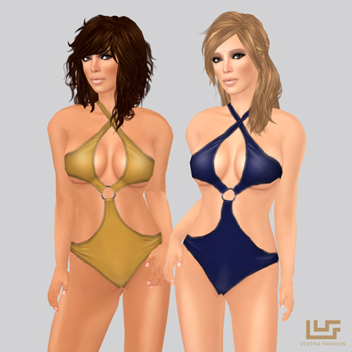 *VEXTRA FASHION* MONO'KINI ~ Gold & Blue *PROMO*