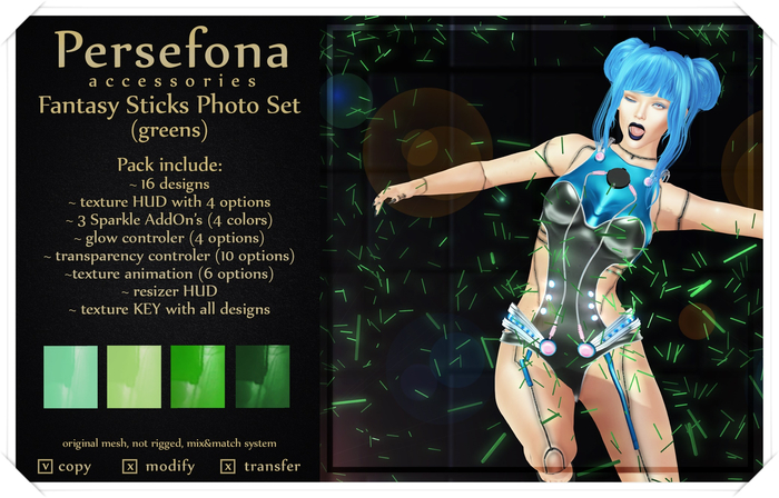 Persefona Fantasy Sticks (greens)