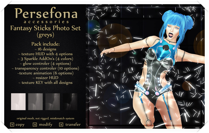 Persefona Fantasy Sticks (greys)