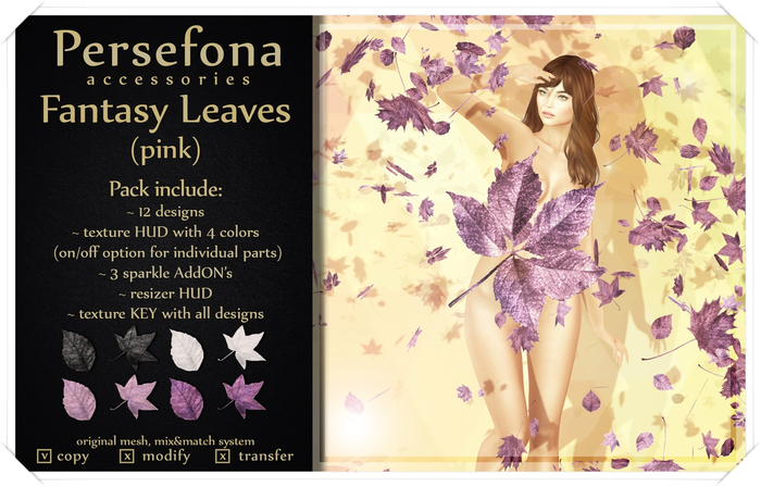 Persefona Fantasy Leaves (pink)