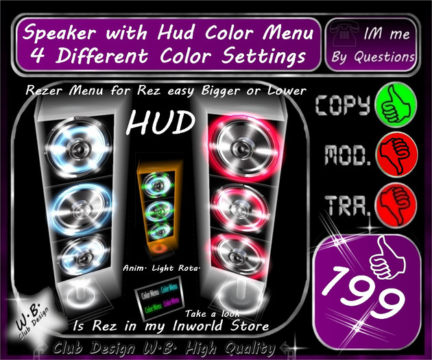 * NEW * Speaker Anim. * Hud Color *