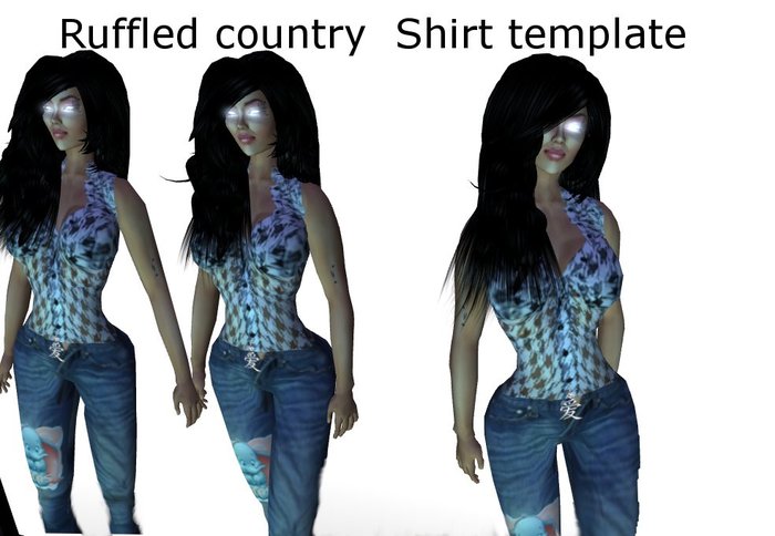 Ruffled Country Shirt template