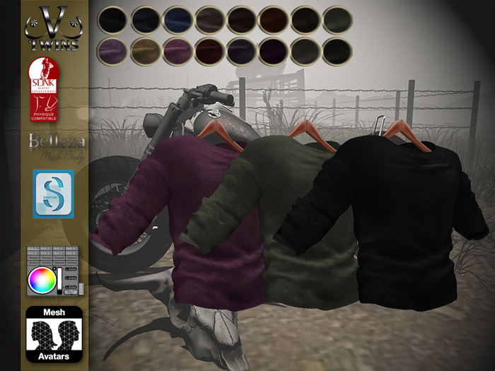 V-Twins Biker - Revolt T-Shirt  Casual for Belleza Jake, Signature Gianni and Slink