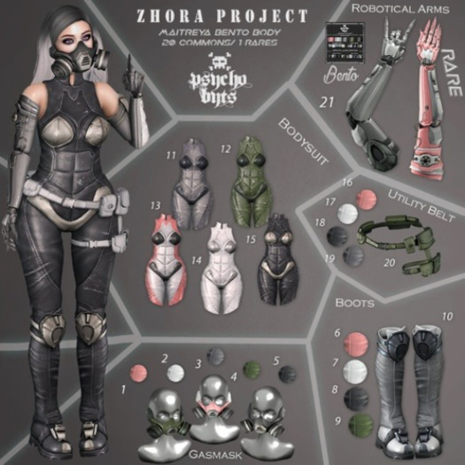4. .{PSYCHO:Byts}. Zhora Project - Gasmask GREEN BOX 5