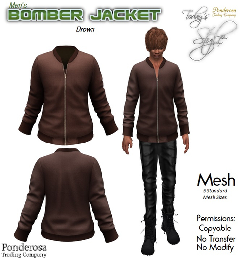 Bomber Jacket "Mens" - Brown