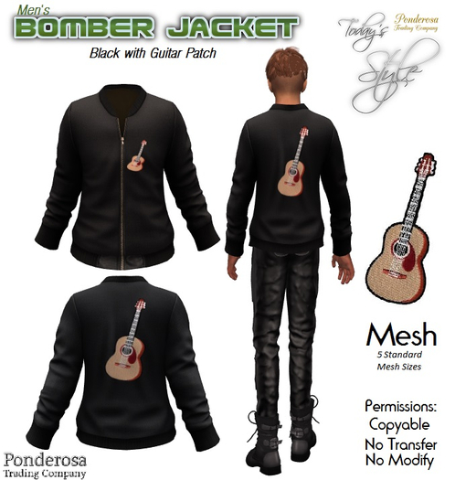 Bomber Jacket "Mens" - Guitar