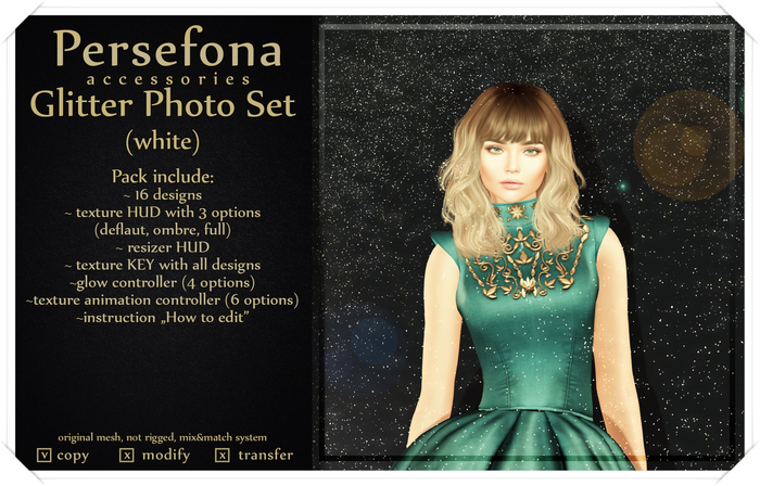 Persefona Glitter Photo Set (white)