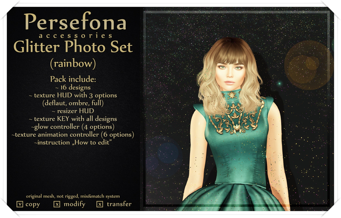Persefona Glitter Photo Set (rainbow)