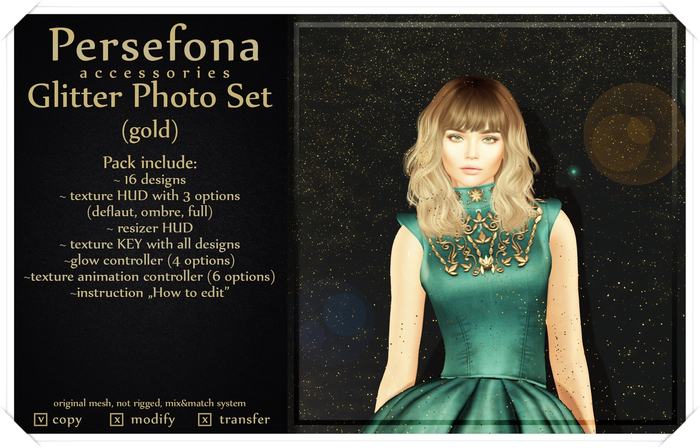 Persefona Glitter Photo Set (gold)