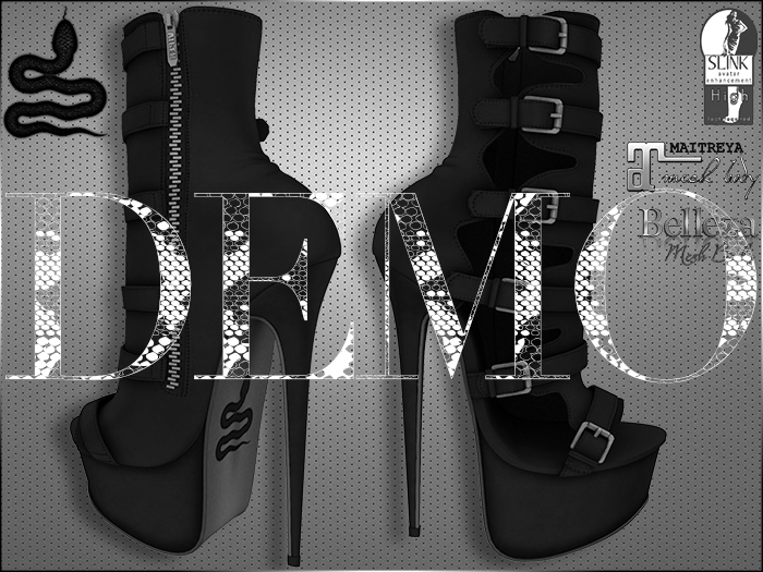 VIPER ~ Buckle Ankle Boots (silver) -DEMO-