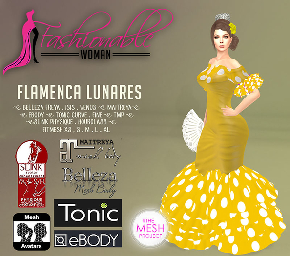 [FASHIONABLE] Vestido Flamenca Amarillo