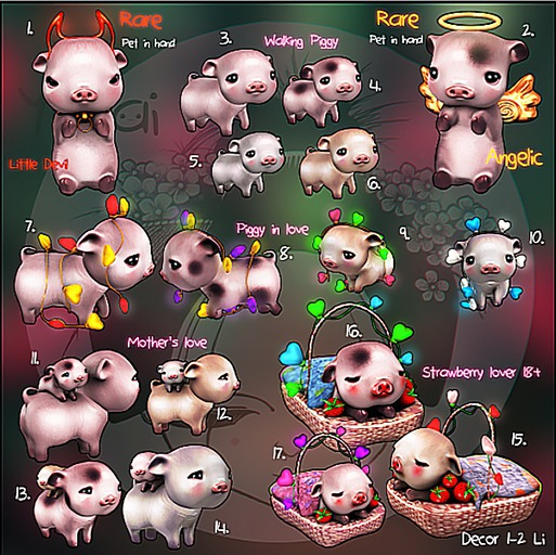 2.Yokai - Playful Piggy - Angelic RARE