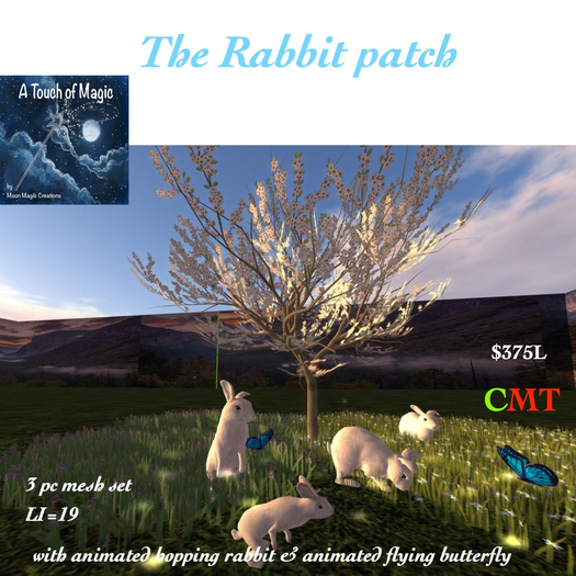 The Rabbit Patch with animated buttfly& hopping rabbit-box