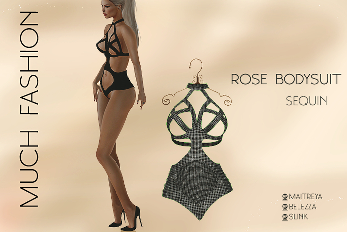 ..::MUCH FASHION::. ROSE BODYSUIT SEQUIN