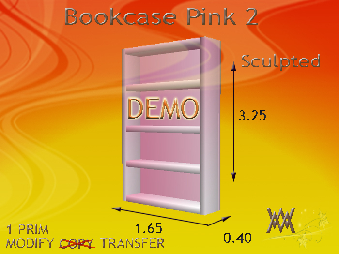 Bookcase Sculpted 2 Pink by Wild Motley DEMO