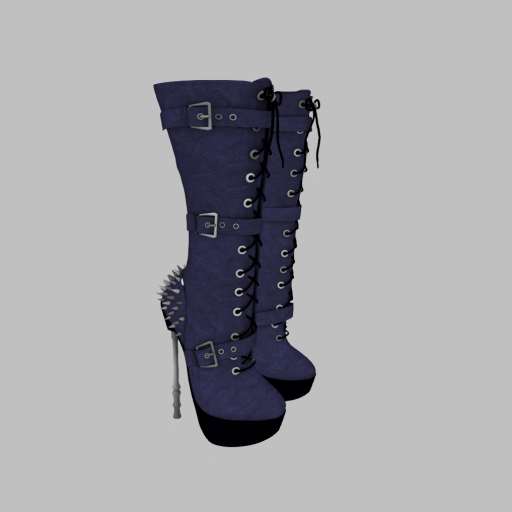 ::AMF:: Lilith mid calf Boots Blue- Add to Open