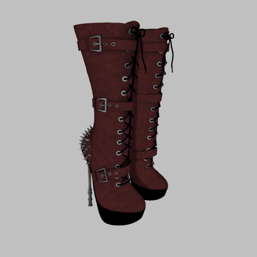 ::AMF:: Lilith mid calf Boots Red- Add to Open
