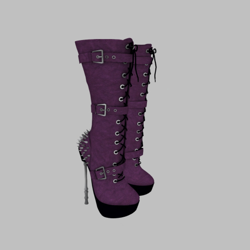 ::AMF:: Lilith mid calf Boots Purple- Add to Open