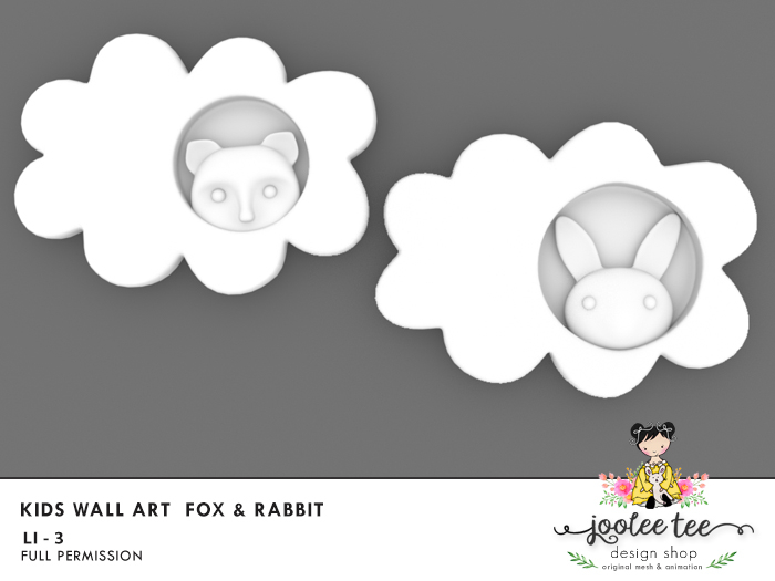 Joolee Tee Builders - Fox and Rabbit Wall Art Boxed
