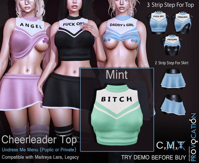 [Provocation] Cheerleader top-StripMe-Mint
