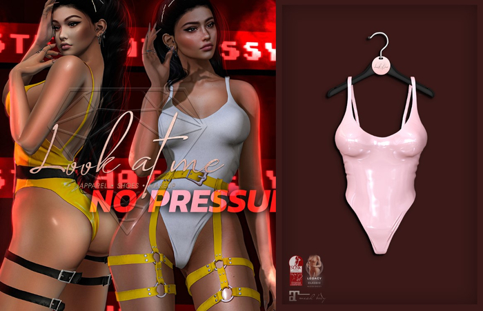Look At Me. No Pressure : Bodysuit - LATEX  palerose