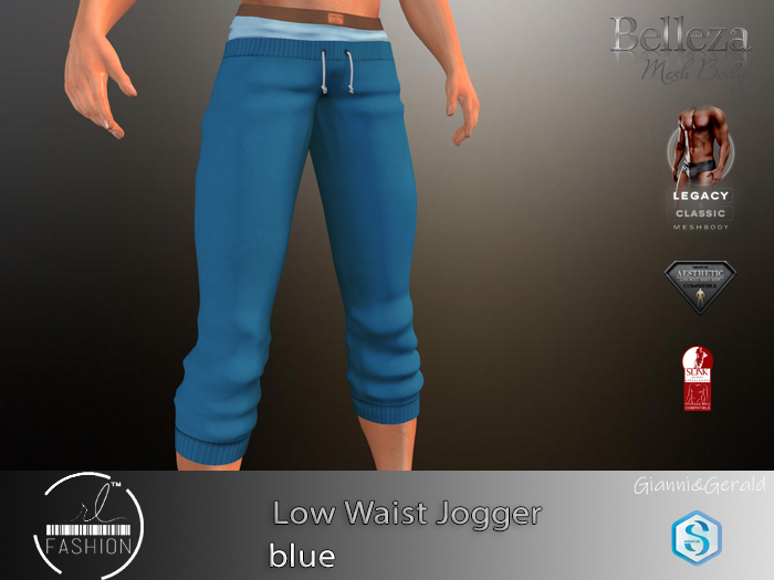 Low Waist Jogger Blue