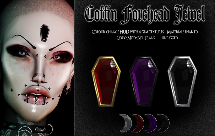 Spookshow - Coffin Forehead Jewel {Fatpack}