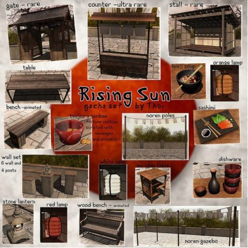 ..::THOR::.. Rising Sun Wood Bench