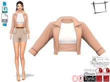 Dae Obj FBX For Women's Cropped Open Front Jacket Tshirt Under Slink, Maitreya, Belleza, Tonic