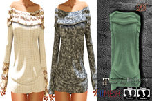 {LD}Clothing-Shoulder Sweater/Green