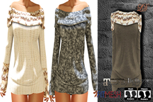{LD}Clothing-Shoulder Sweater/Latte-Cream