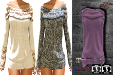 {LD}Clothing-Shoulder Sweater/Purple