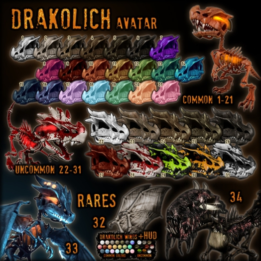 ::Static:: Drakolich Avatar VOUCHER - 32 {WINGS+HUD} RARE