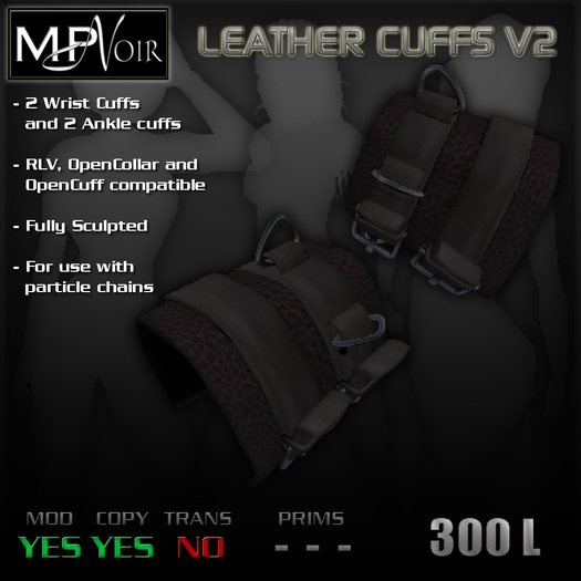 MP Noir - Leather Cuffs V2 (Boxed)