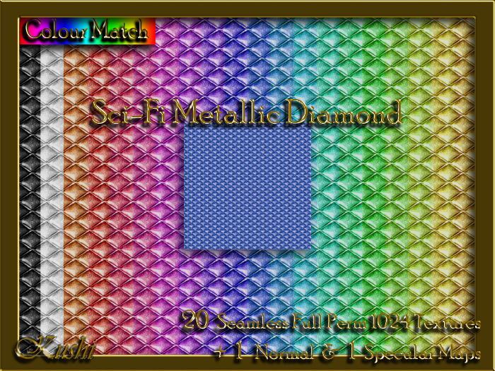 Sci-Fi Metallic Diamond Textures