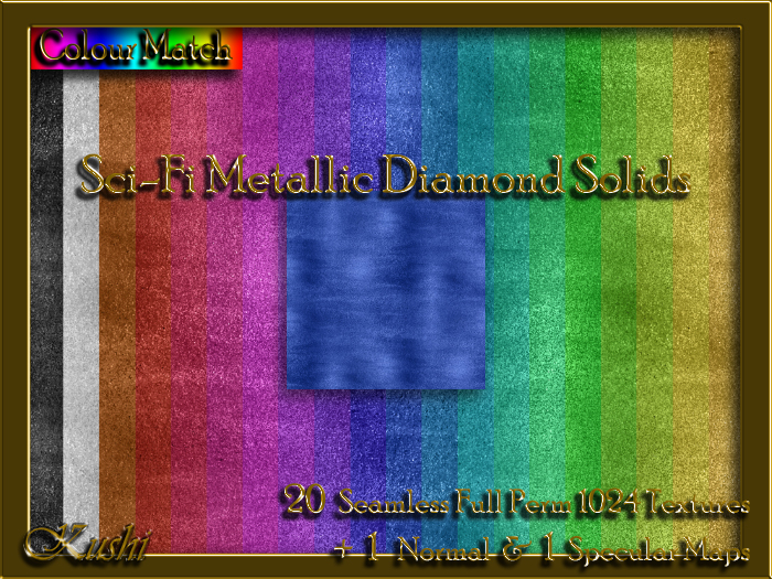 !Kushi! SciFiMetallicDiamondSOLID Textures -WearToUnpack