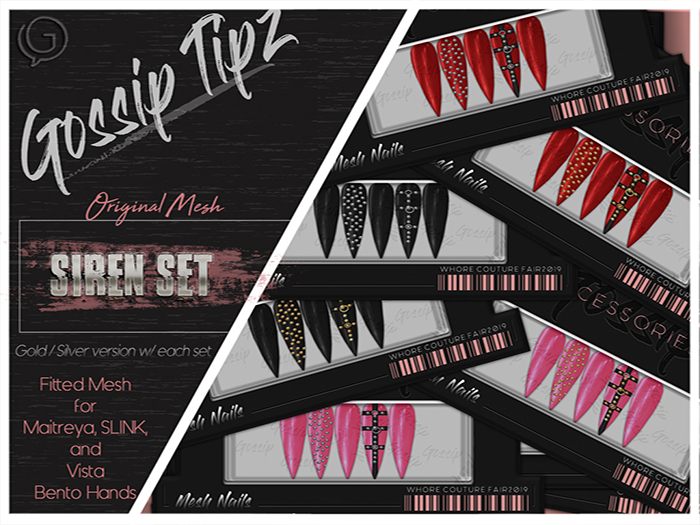 [.G.]StilettoTipz// SIREN SET - NOIR