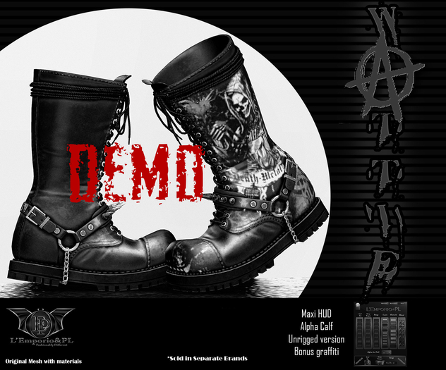 D*E*M*O  L'Emporio&PL::*Wattie*::-Punk Boots-Maitreya